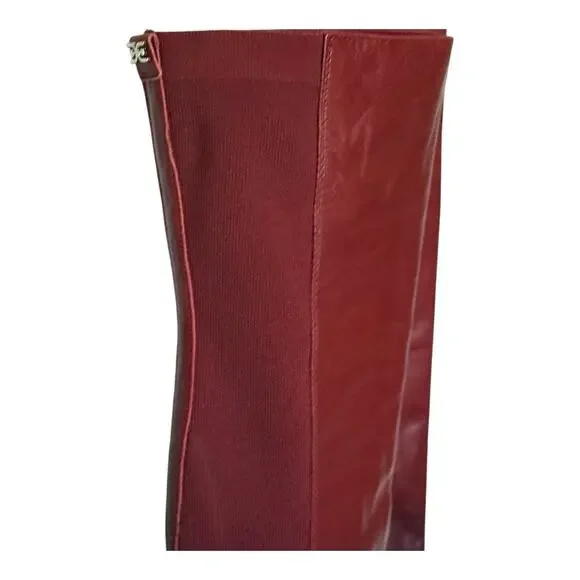 Sam Edelman Women's Natasha High Red Knee High Boot Burgundy 7.5 NWT - Picture 5 of 12